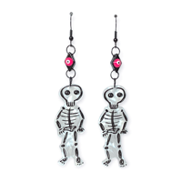 Image 1 of Skull halloweenie earrings