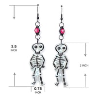 Image 3 of Skull halloweenie earrings