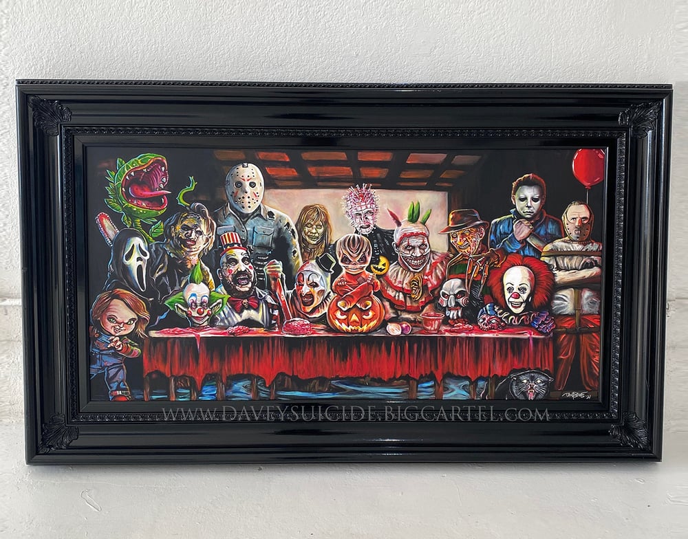 Image of The Last Suffer Original Framed Painting 36" x 60" 