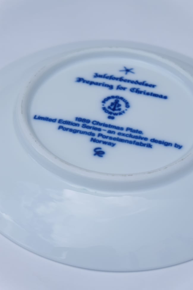 Limited Edition Norwegian Christmas Plate 
