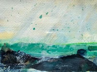 Image 1 of 'Rockpool Rain' - Mixed Media Painting on Paper