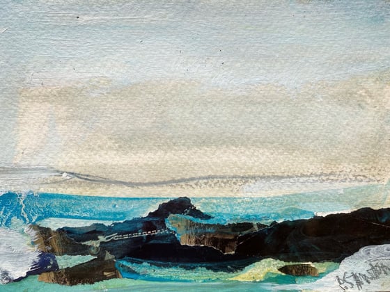 Image of 'Calm Bay' - Mixed Media Painting on Paper