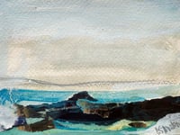 Image 1 of 'Calm Bay' - Mixed Media Painting on Paper