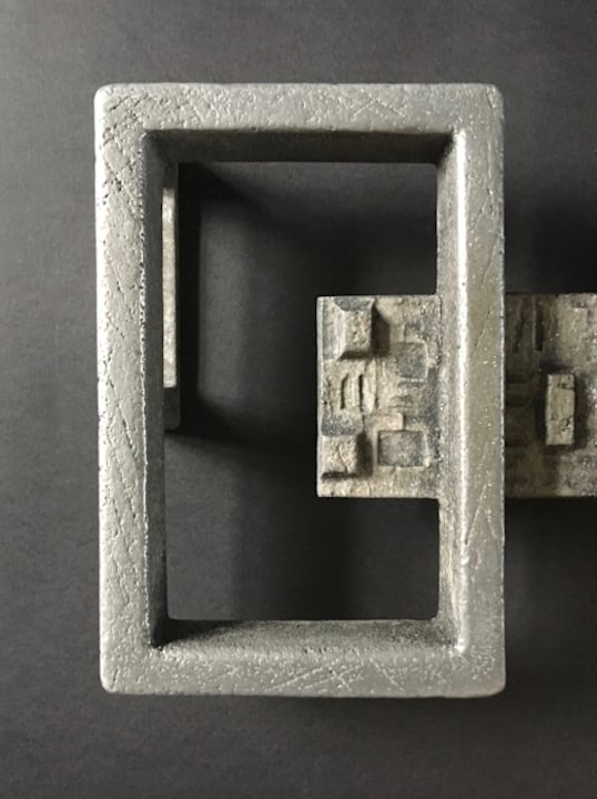 Image of Large Brutalist Aluminium Door Handle or Wall Decoration