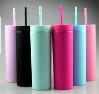 Double Insulated Acrylic Tumble with Straw and Lid for Pre order November 29th