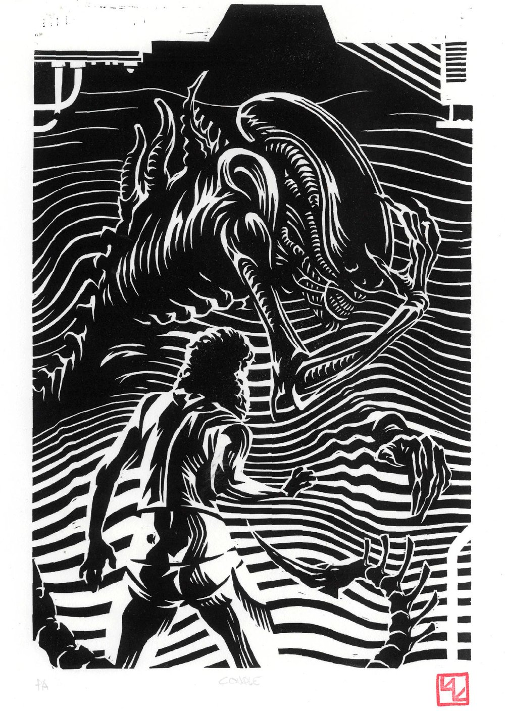 Nostromo Complete Series Linocut Prints