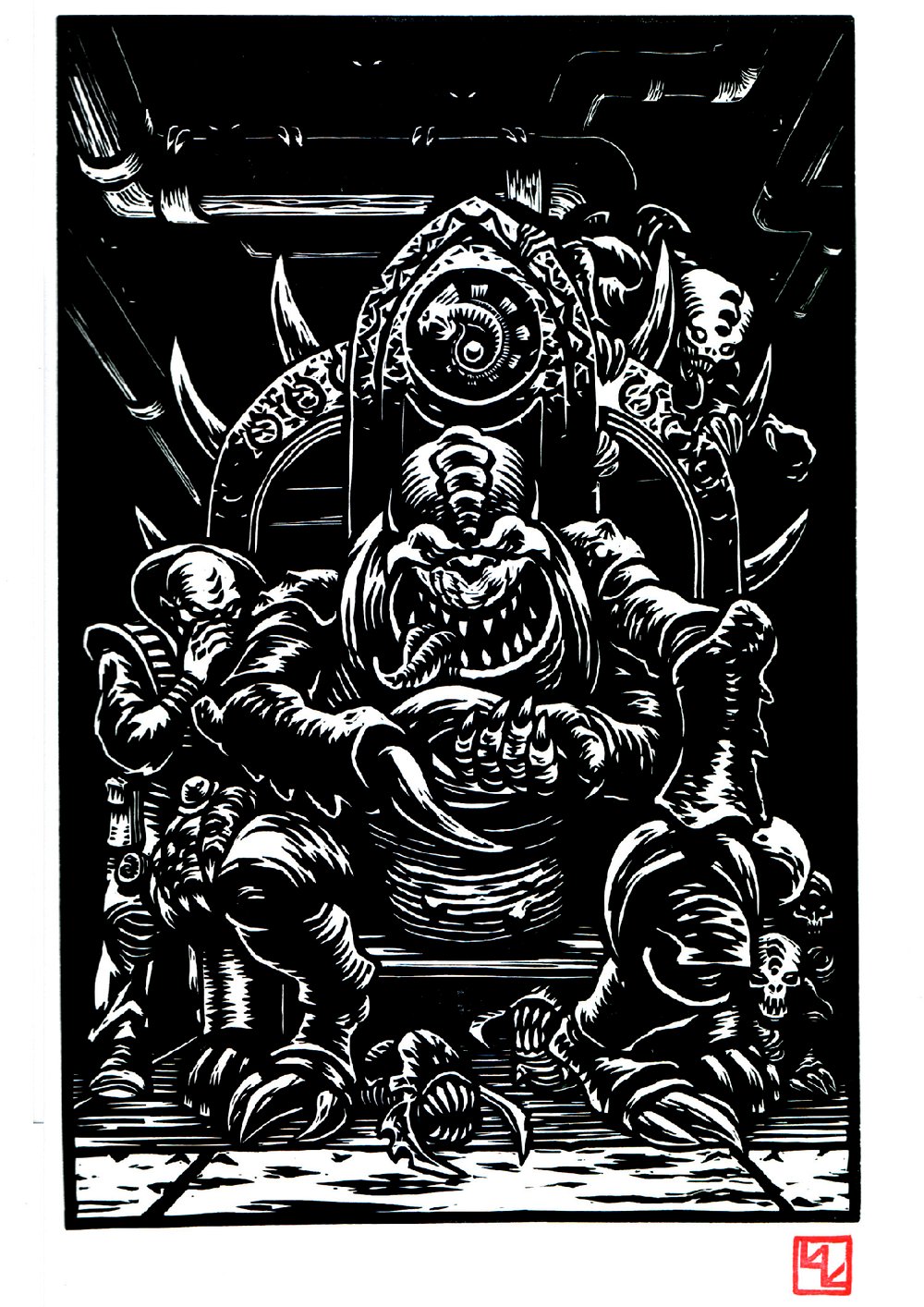 Patriarch Linocut Print (LAST ONE)