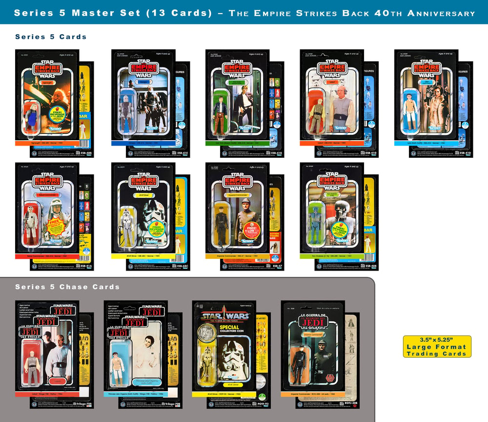Image of Series 5 MASTER set Vintage Card Back Trading Cards (set of 13): The Empire Strikes Back 40th Annv.