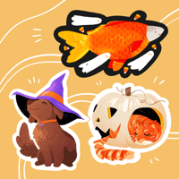 Image 1 of Halloween Pets Stickers
