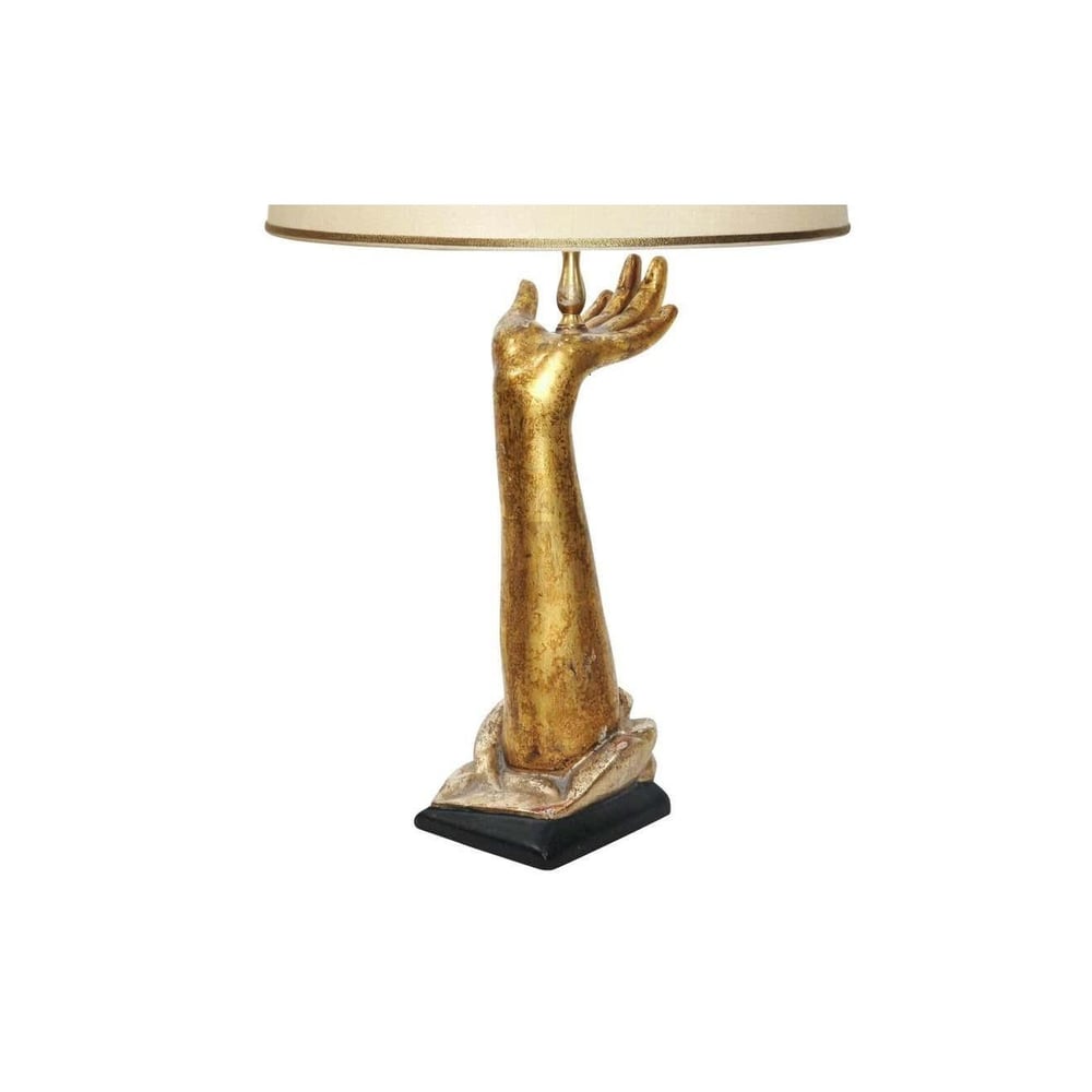 Image of Exquisite Designer Giltwood Hand Form Table Lamp by Randy Esada Designs