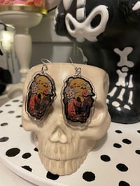 Image of Sam Skull 2" Acrylic Earrings