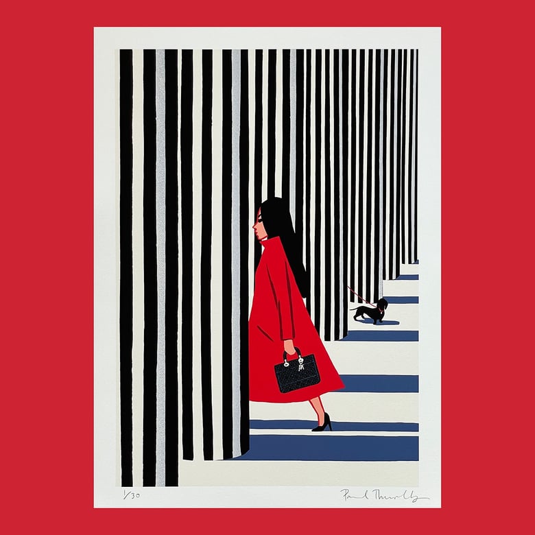 Image of Red Coat and Stripes