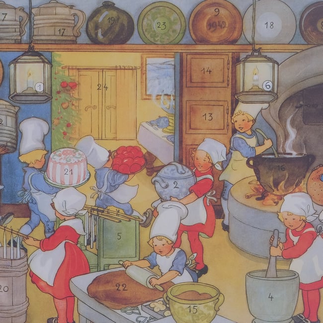 Vintage Style Advent Calendar 