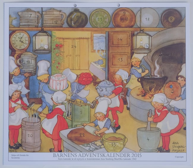 Vintage Style Advent Calendar 