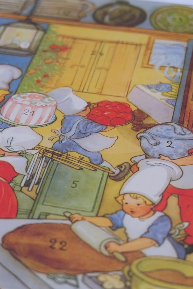 Vintage Style Advent Calendar 