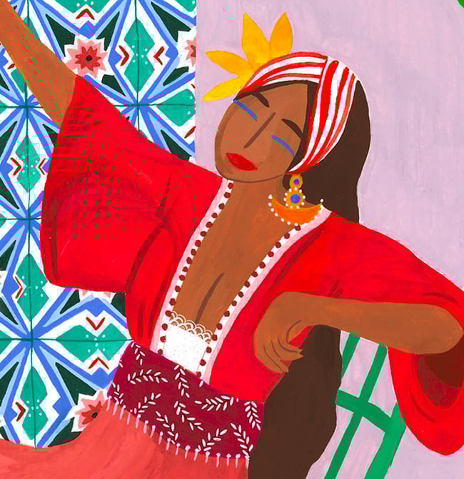 AFFICHE LA DAME À L'OISEAU