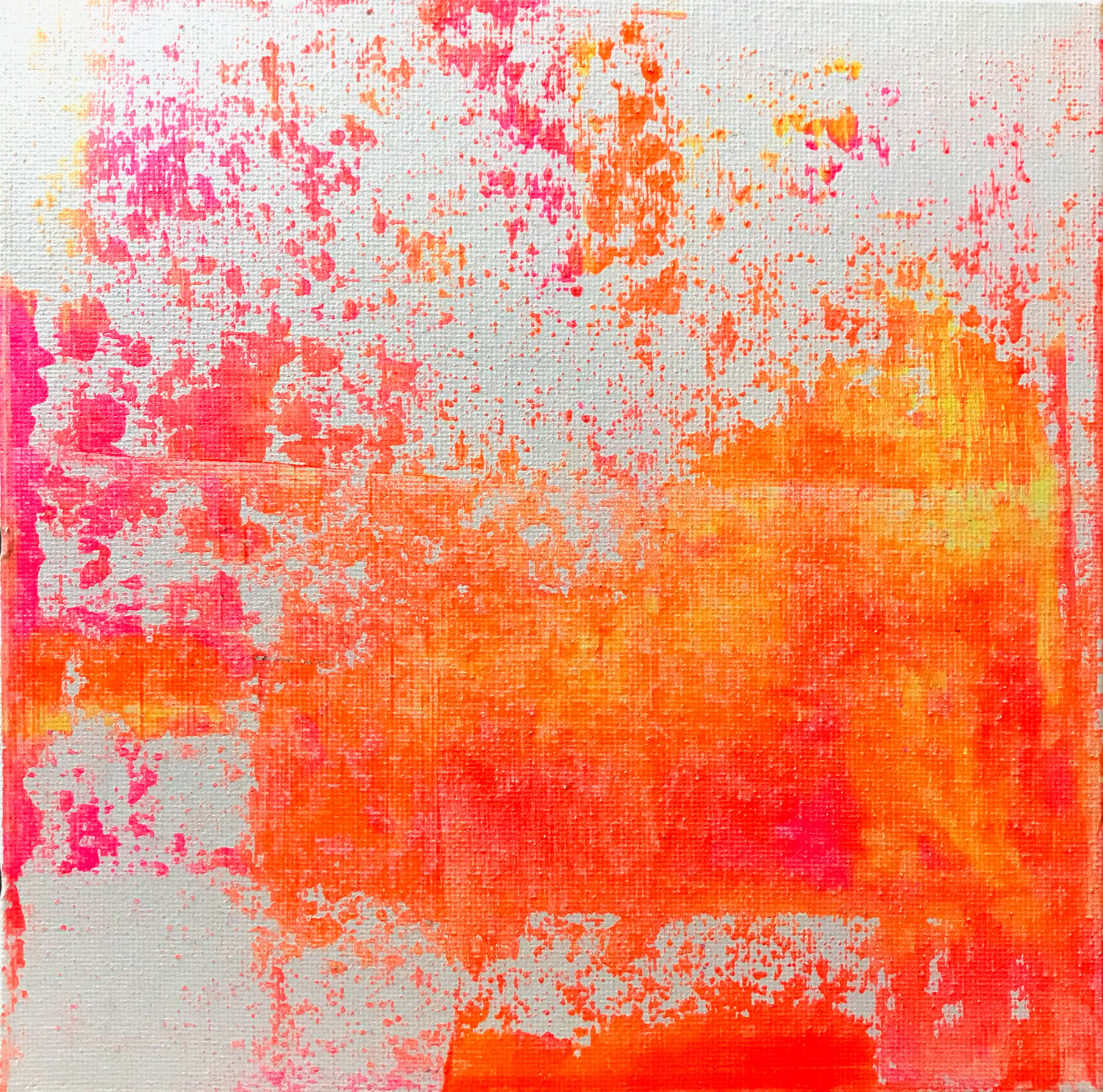 Intense colour structure - acrylic on canvasboard, 20x20cm