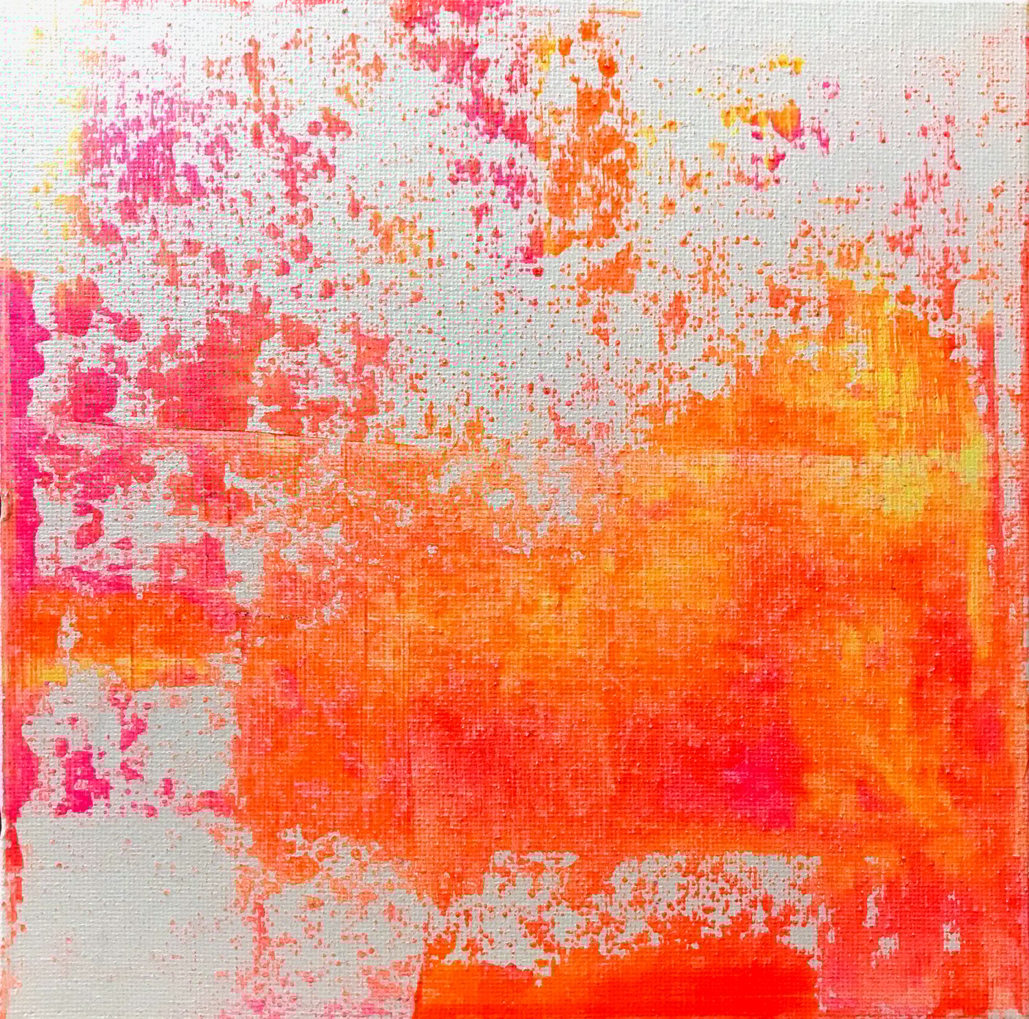 Intense colour structure - acrylic on canvasboard, 20x20cm