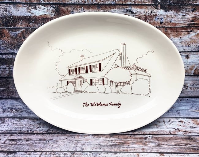 House Portrait Platter ArtSmith