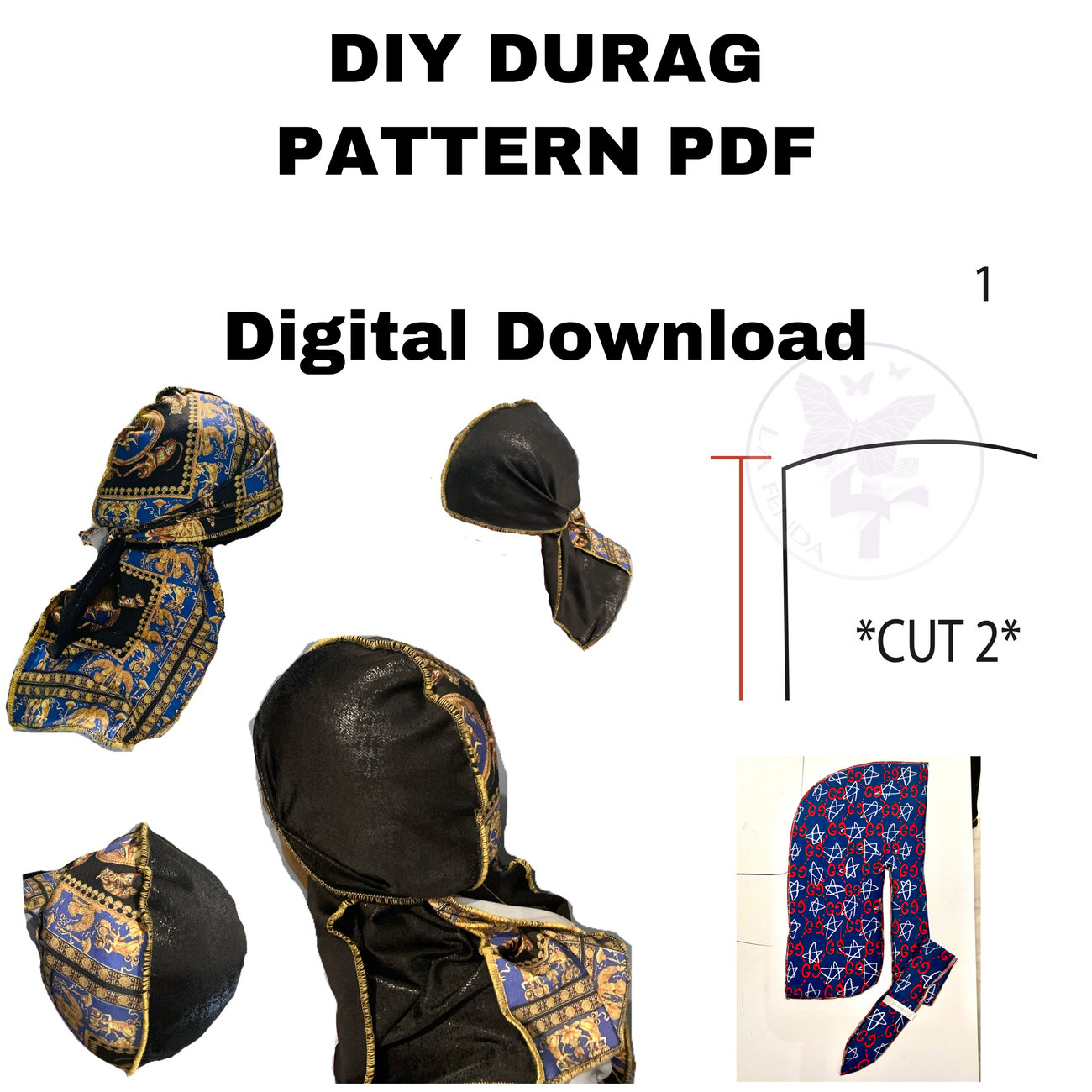 Durag PDF Pattern | LA FENDA BOUTIQUE