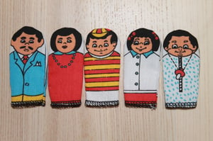 Image of FAMILY - Set of 5 finger puppets
