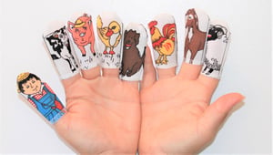 Image of "OLD MCDONALD HAD A FARM" + STORY - Set of 8 finger puppet