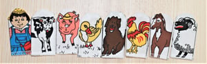 Image of "OLD MCDONALD HAD A FARM" + STORY - Set of 8 finger puppet