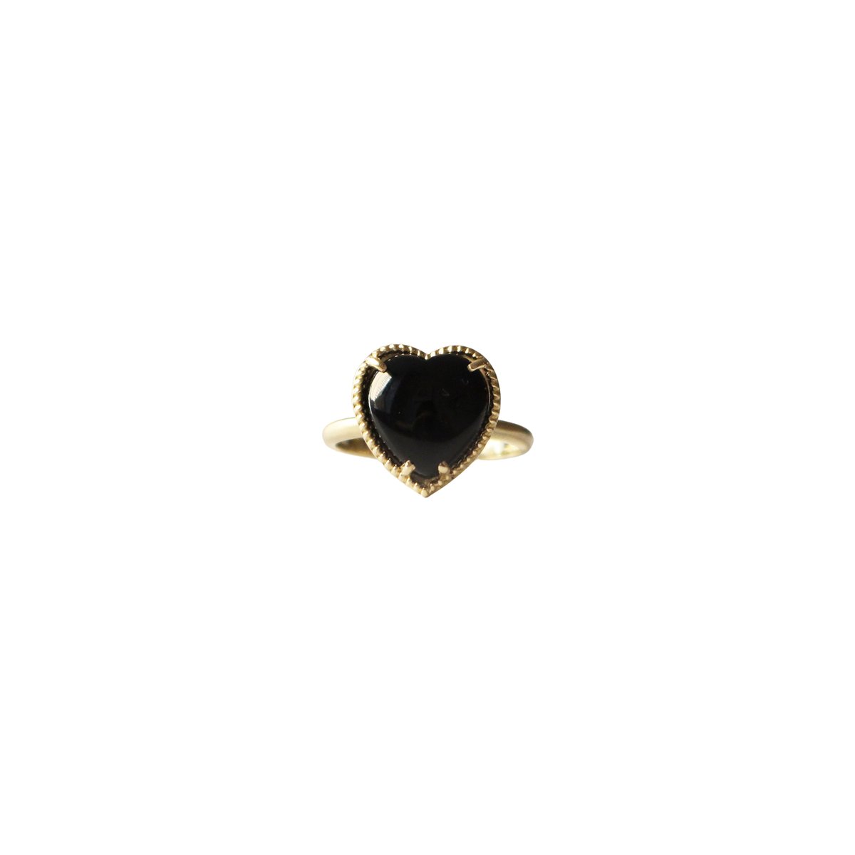 Image of Victorian Heart Onyx Ring