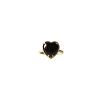 Image 1 of Victorian Heart Onyx Ring