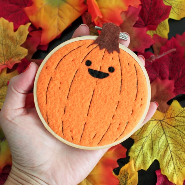 Image of Tiny Face Pumpkin Hoop 
