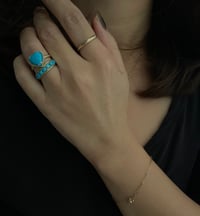 Image 2 of Turquoise Eternity Band Ring