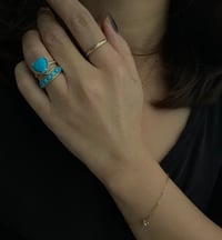 Image 3 of Turquoise Eternity Band Ring