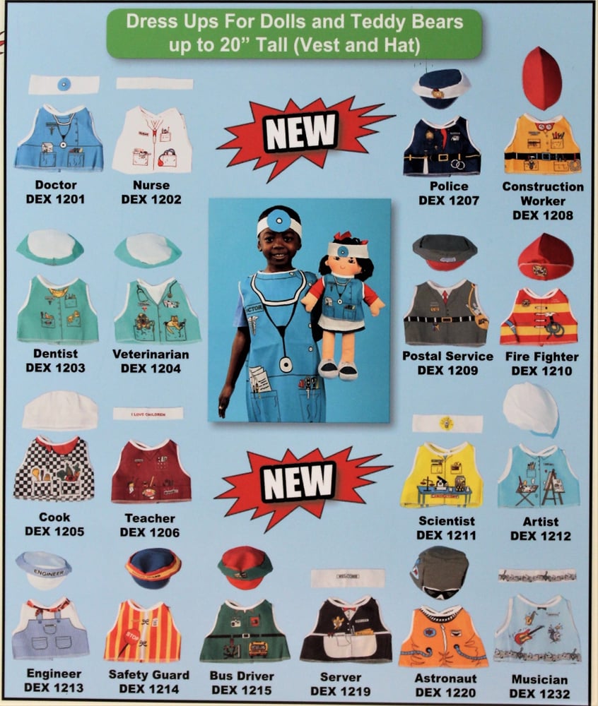 Image of Dress ups for dolls and teddy bears