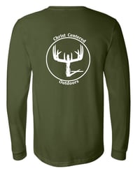 Image 2 of CCO Antler Long Sleeve Hunter Green Shirt