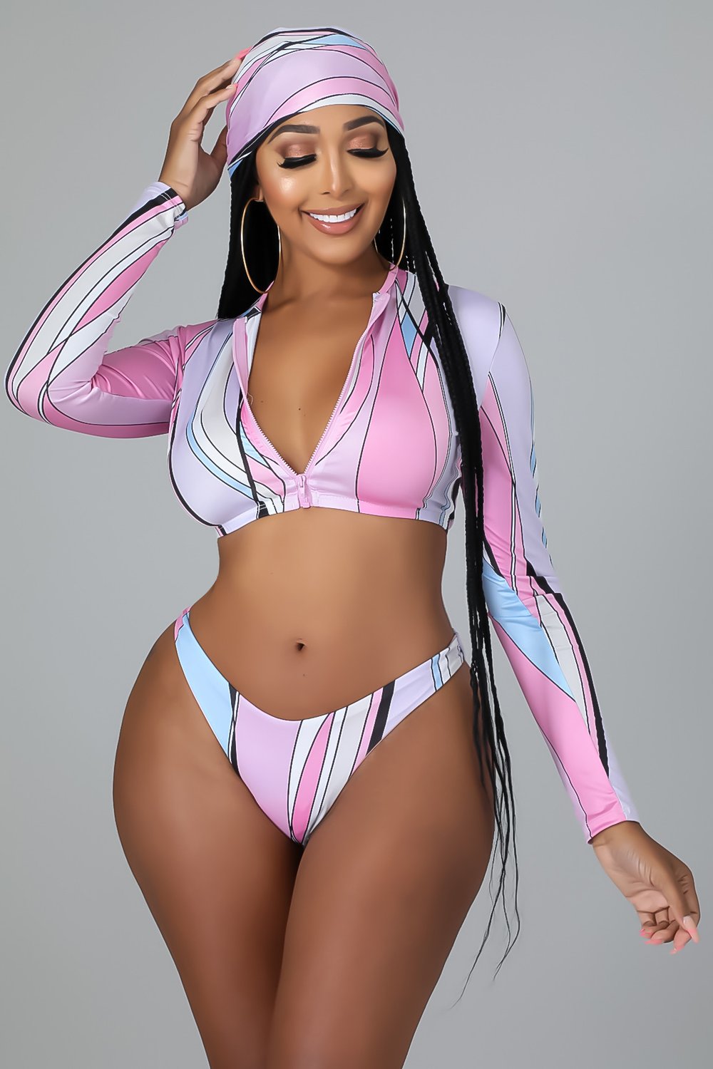 Image of 3 pc Island Wave Swimsuit