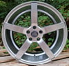 19" AKINA MAGNUM STAGGERED ALLOY WHEELS FITS 5X120 HYPER SILVER