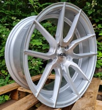 Image 2 of 19" AVA 304 STAGGERED ALLOY WHEELS FITS 5X112 SILVER BRUSHED