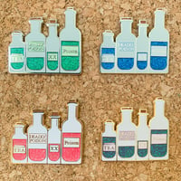 Bottles Enamel Pin (Glitter)