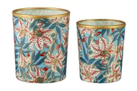 Tealight holders, set * Lilies