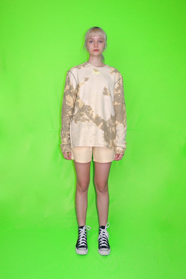 Beige dye heavyweight longsleeve