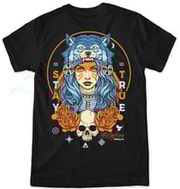 Image 1 of EDIFICE CLOTHING WOLF WARRIOR GRAPHIC T SHIRT M-XL