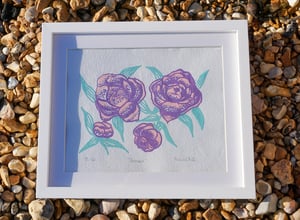 Image of Peonies - Limited Edition Silkscreen Print on 150 gsm paper made from recycled cotton
