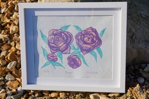 Image of Peonies - Limited Edition Silkscreen Print on 150 gsm paper made from recycled cotton