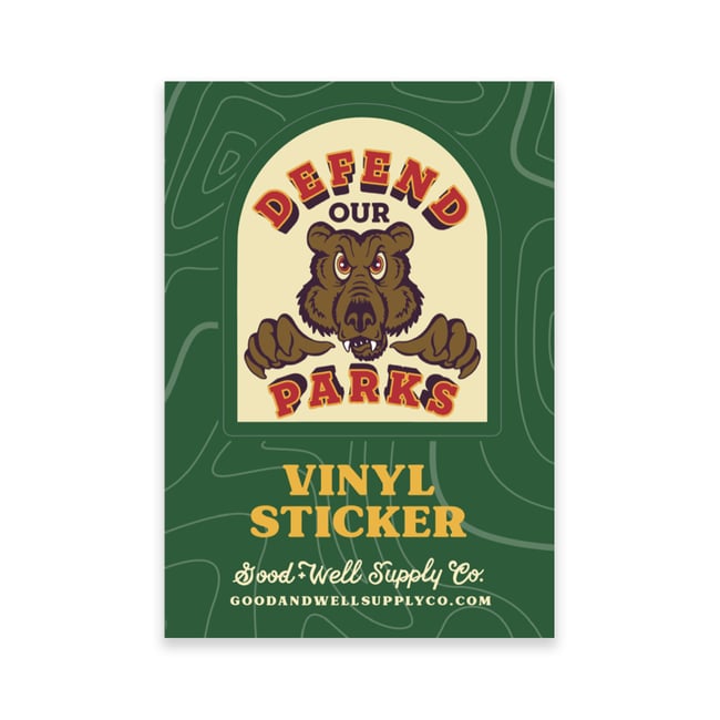 Defend Our Parks Vinyl Sticker
