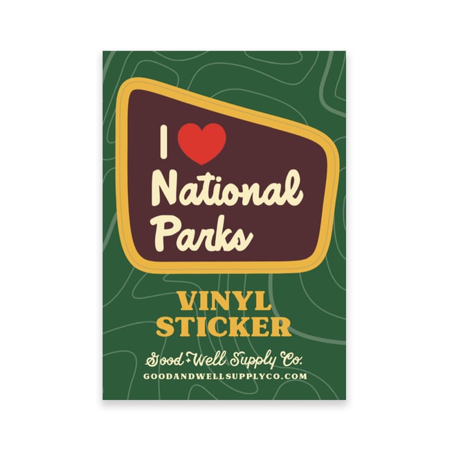 I Heart National Parks Vinyl Sticker