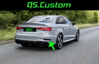 Image 2 of X2 Audi 8v A3 S3 RS3 Saloon Rear Bumper Reflector Overlay Decal Sticker.