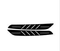 Image 3 of X2 Audi 8v A3 S3 RS3 Saloon Rear Bumper Reflector Overlay Decal Sticker.