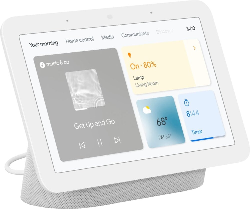 Image of Google Nest Hub Smart Display with Google Assistant (2nd Gen) - Chalk