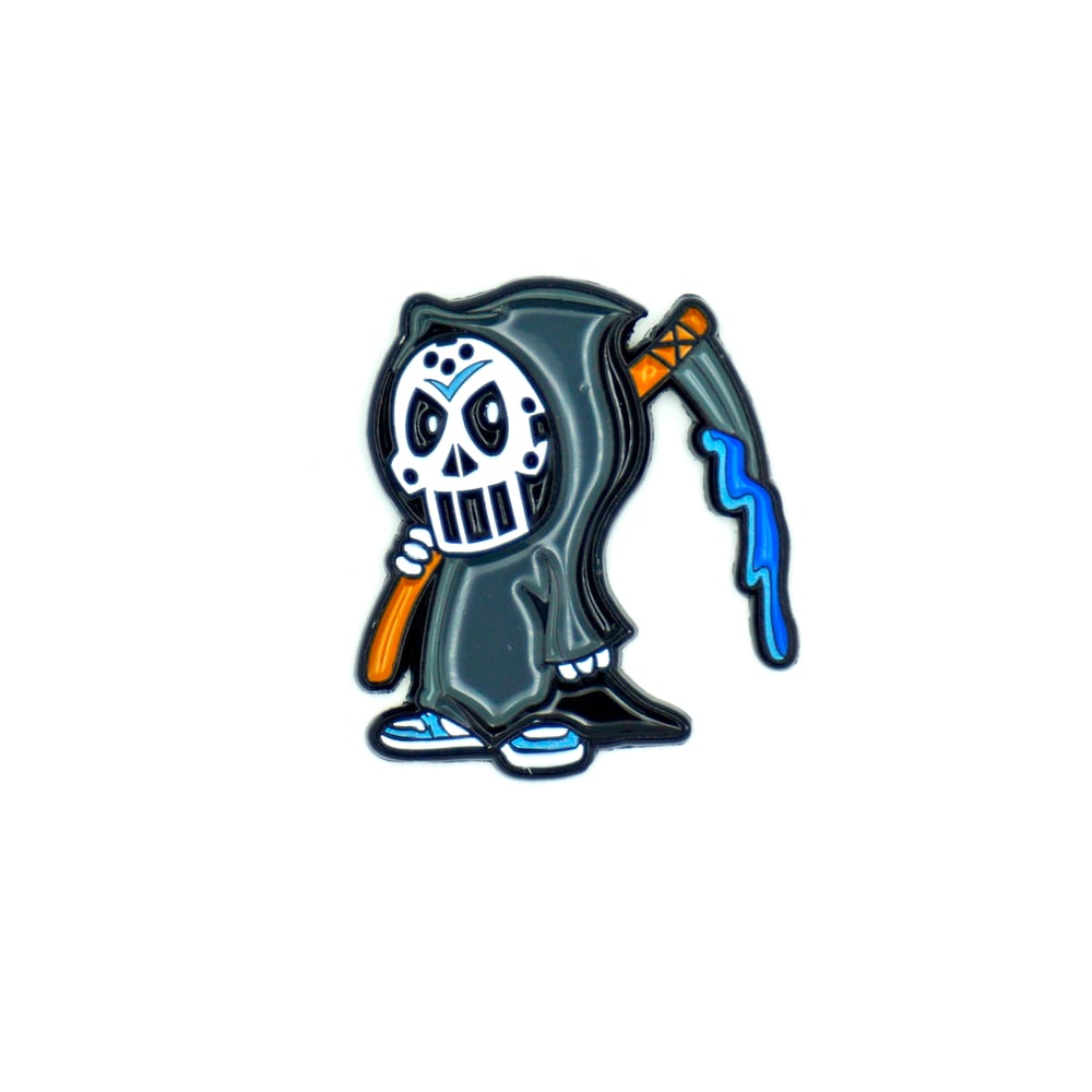 PBJ x The Capologists - Sticky Reaper enamel pin BLUE
