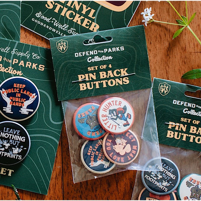 Defend Our Parks Pin Back Button